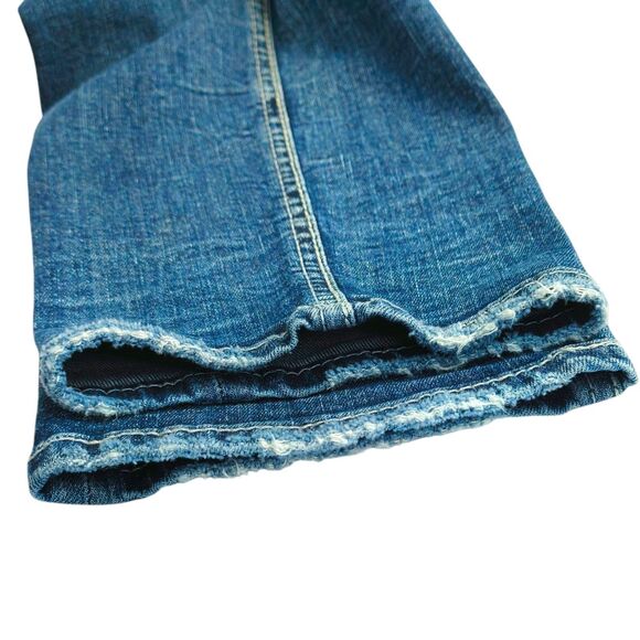 Silver Elyse Ankle Slim Womens Jeans 33x27 Floral Embroidered Back Pockets - Picture 9 of 12